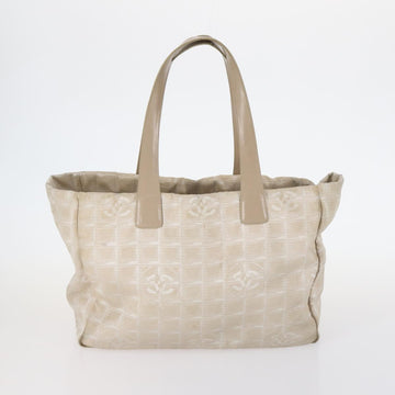 CHANEL New Travel Line Tote Bag Nylon 2Set Black Beige CC Auth 145095 - 0