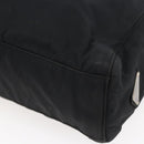 PRADA Hand Bag Nylon Black Silver Auth 145124-16