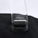PRADA Hand Bag Nylon Black Silver Auth 145124-9