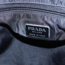 PRADA Hand Bag Nylon Black Silver Auth 145124-19