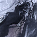 PRADA Hand Bag Nylon Black Silver Auth 145124-21