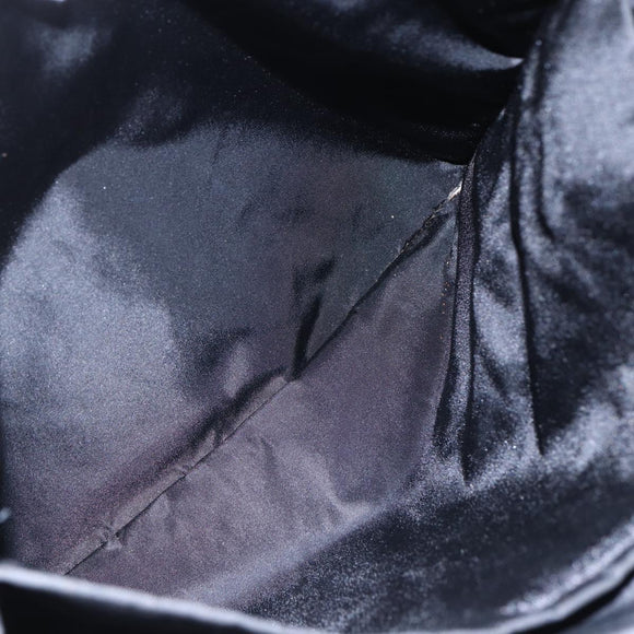 PRADA Hand Bag Nylon Black Silver Auth 145124