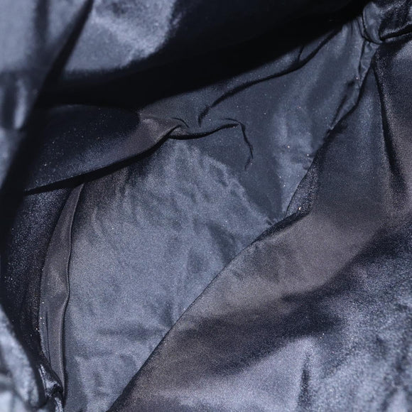 PRADA Hand Bag Nylon Black Silver Auth 145124