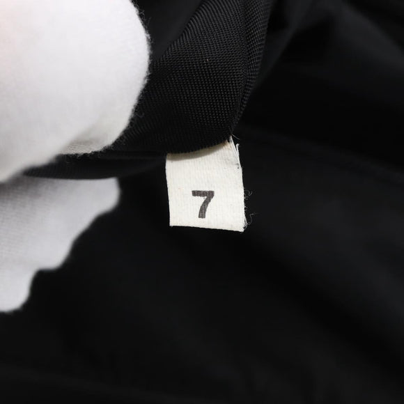 PRADA Hand Bag Nylon Black Silver Auth 145124