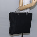 PRADA Hand Bag Nylon Black Silver Auth 145124-26