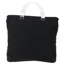 PRADA Hand Bag Nylon Black Silver Auth 145124-2