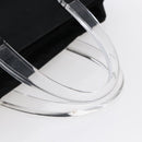 PRADA Hand Bag Nylon Black Silver Auth 145124-7