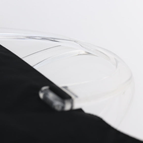 PRADA Hand Bag Nylon Black Silver Auth 145124