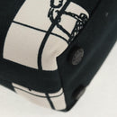 CHANEL Tote Bag Canvas Black Gold CC Auth 145125V-16