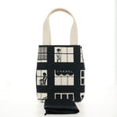 CHANEL Tote Bag Canvas Black Gold CC Auth 145125V-12