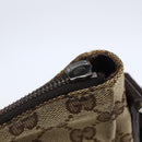 GUCCI GG Canvas Shoulder Bag Beige Silver 114273 Auth 145126-15