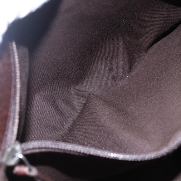 GUCCI GG Canvas Shoulder Bag Beige Silver 114273 Auth 145126