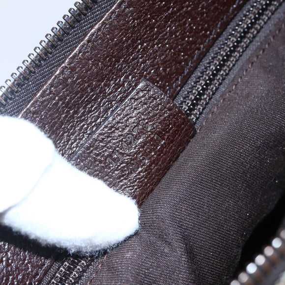 GUCCI GG Canvas Shoulder Bag Beige Silver 114273 Auth 145126