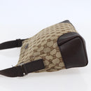 GUCCI GG Canvas Shoulder Bag Beige Silver 114273 Auth 145126-4