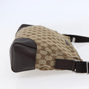 GUCCI GG Canvas Shoulder Bag Beige Silver 114273 Auth 145126-5