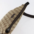 GUCCI GG Canvas Shoulder Bag Beige Silver 114273 Auth 145126-6
