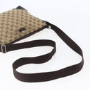 GUCCI GG Canvas Shoulder Bag Beige Silver 114273 Auth 145126-7