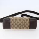 GUCCI GG Canvas Shoulder Bag Beige Silver 114273 Auth 145126-9