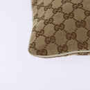 GUCCI GG Canvas Shoulder Bag Beige Silver 145809 Auth 145127-12