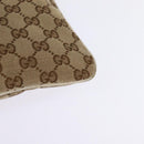 GUCCI GG Canvas Shoulder Bag Beige Silver 145809 Auth 145127-13