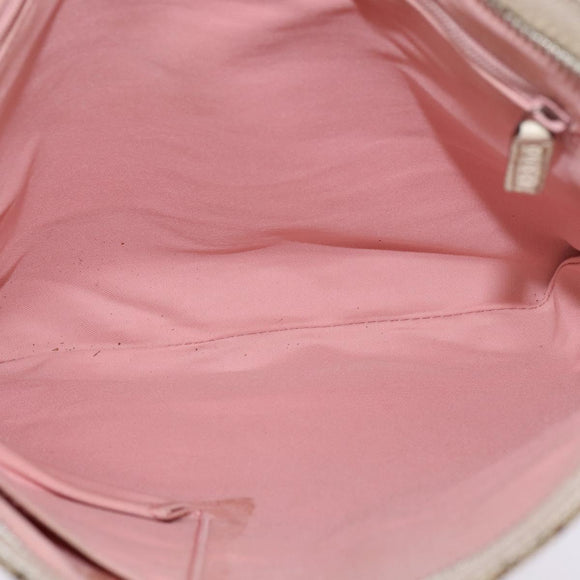 GUCCI GG Canvas Shoulder Bag Beige Silver 145809 Auth 145127