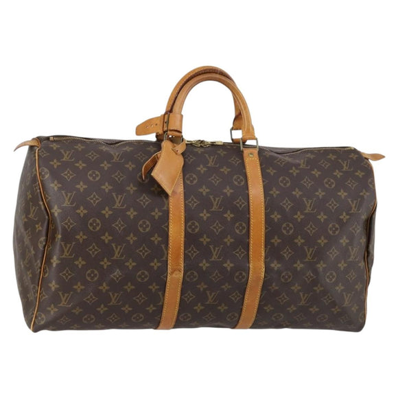 LOUIS VUITTON Monogram Keepall 55 Boston Bag M41424 LV Auth 145141