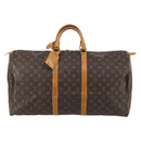 LOUIS VUITTON Monogram Keepall 55 Boston Bag M41424 LV Auth 145141-13