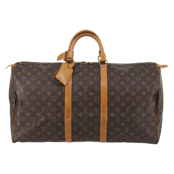 LOUIS VUITTON Monogram Keepall 55 Boston Bag M41424 LV Auth 145141