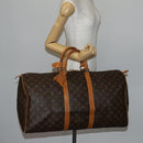 LOUIS VUITTON Monogram Keepall 55 Boston Bag M41424 LV Auth 145141-22