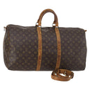 LOUIS VUITTON Monogram Keepall Bandouliere 55 Boston Bag M41414 LV Auth 145145-1