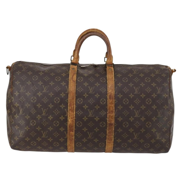 LOUIS VUITTON Monogram Keepall Bandouliere 55 Boston Bag M41414 LV Auth 145145