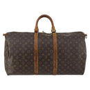 LOUIS VUITTON Monogram Keepall Bandouliere 55 Boston Bag M41414 LV Auth 145145-2