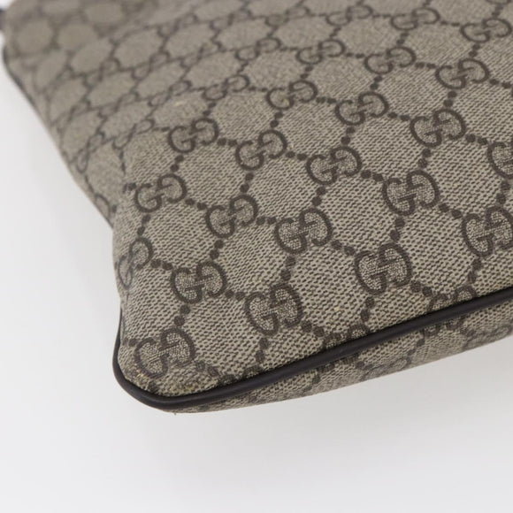 GUCCI GG Supreme Shoulder Bag PVC Beige Gold 201446 Auth 145148