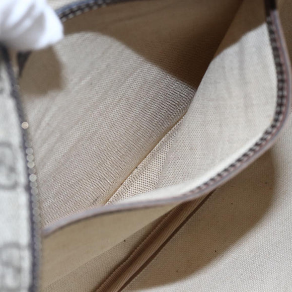 GUCCI GG Supreme Shoulder Bag PVC Beige Gold 201446 Auth 145148