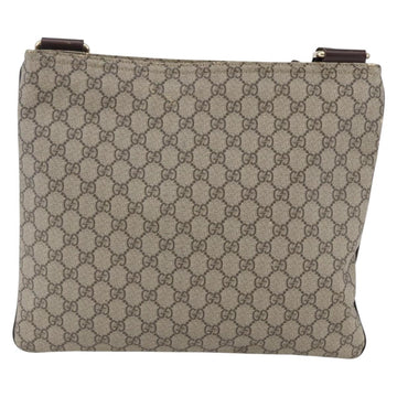 GUCCI GG Supreme Shoulder Bag PVC Beige Gold 201446 Auth 145148 - 0