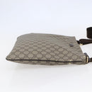 GUCCI GG Supreme Shoulder Bag PVC Beige Gold 201446 Auth 145148-4