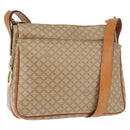 CELINE Macadam Canvas Shoulder Bag PVC Beige Gold Auth 145149-1