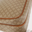 CELINE Macadam Canvas Shoulder Bag PVC Beige Gold Auth 145149-15