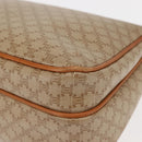 CELINE Macadam Canvas Shoulder Bag PVC Beige Gold Auth 145149-16