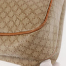 CELINE Macadam Canvas Shoulder Bag PVC Beige Gold Auth 145149-17