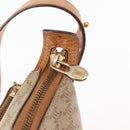 CELINE Macadam Canvas Shoulder Bag PVC Beige Gold Auth 145149-9