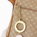 CELINE Macadam Canvas Shoulder Bag PVC Beige Gold Auth 145149-19