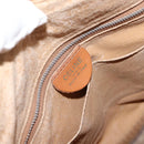 CELINE Macadam Canvas Shoulder Bag PVC Beige Gold Auth 145149-20