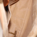 CELINE Macadam Canvas Shoulder Bag PVC Beige Gold Auth 145149-10