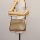 CELINE Macadam Canvas Shoulder Bag PVC Beige Gold Auth 145149-24