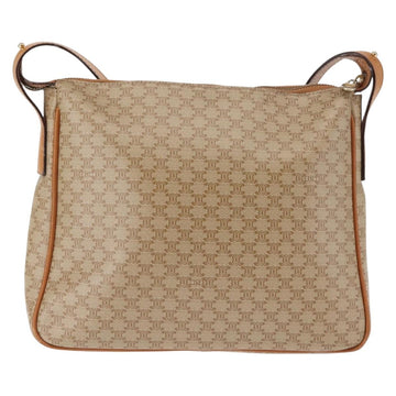 CELINE Macadam Canvas Shoulder Bag PVC Beige Gold Auth 145149 - 0