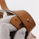 CELINE Macadam Canvas Shoulder Bag PVC Beige Gold Auth 145149-8