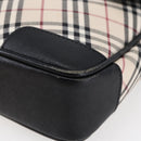 BURBERRY Nova Check Shoulder Bag Canvas Leather Beige Silver Auth 145153-9