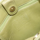 Coach Shoulder Bag Leather LIme Green Gold Auth 145154-15