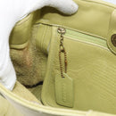 Coach Shoulder Bag Leather LIme Green Gold Auth 145154-19